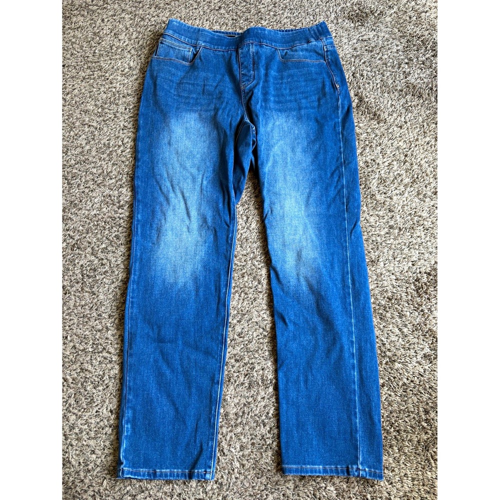 Soft Surroundings Women's Jegging Jeans Blue Medium Wash Stretch Denim Size L